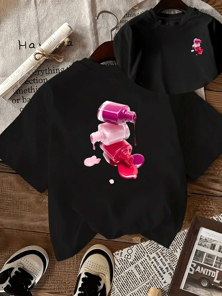 Plus Size T-Shirts - Black - View 1