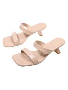 Teenage New Low Heel Sandals Vintage Exquisite Fashion Elegant Shoes High Heel Sandals Suitable For Various Outfits Black High Heels Beige High Heels Burgundy High Heels Khaki High Heels - Apricot - View 5