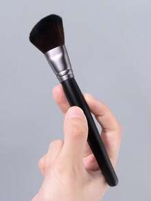 1 cọ trang điểm mềm cầm tay dạng góc cạnh, cọ tán phấn highlight và má hồng hình lưỡi liềm, dụng cụ trang điểm chuyên nghiệp. - màu đen - Xem 5