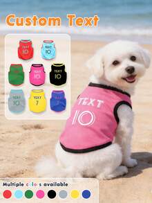 [Personalizado] Ropa para mascotas personalizada, chaleco/camiseta para gato/perro, cómoda y linda, impresión por transferencia de calor, ¡el regalo perfecto para tu amigo peludo! - Multicolor - Ver 3