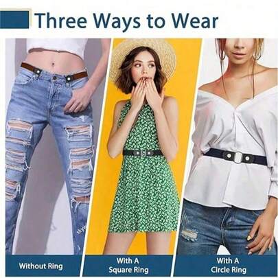 1 chiếc thắt lưng co giãn điều chỉnh được, không khóa cài, thắt lưng co giãn vô hình unisex, ôm sát thoải mái cho quần jean và quần thường ngày, kiểu dáng cổ điển, một kích cỡ phù hợp với tất cả mọi người.