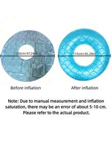 1 pieza Aro de natación inflable para adultos, diseño con patrón de sirena y pez, decoración con lentejuelas, material de PVC duradero, tamaño extra grande para adultos, apto para piscina, playa, agua, arena, fiesta familiar, dispositivo flotante inflable, balsa de piscina, asiento de descanso inflable, aro de natación. Se necesita comprar una bomba de inflado por separado. - Sirena con lentejuelas - Ver 10