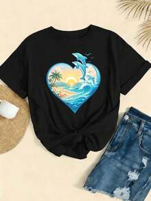 Women T-Shirts - Black - View 2