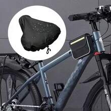 2pcs Bicycle Saddle Rain Cover With Drawstring Sunscreen Mountain Bike Road Bicycle Universal Cushion Waterproof And Dustproof Cover Riding Equipment - Multicolor - View 3
