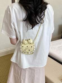 High-Quality Cute Bow Decor Girl's Shoulder Crossbody Bag, Suitable For Street, Date, Party - Multicolor - View 10