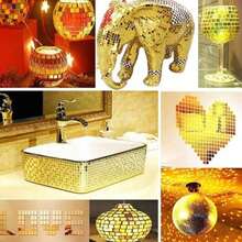 Bộ 1800 miếng dán tường mosaic tự dính, chống thấm nước, dùng trang trí khung gương phòng tắm, tự tay trang trí phòng, trang trí nhà cửa, trang trí tường, gương treo tường cá nhân hóa, trang trí phòng tắm và phòng khách. - màu sắc - Xem 5