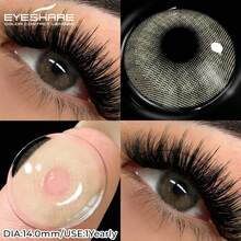 EYESHARE 1 Cặp Kính Áp Kính Màu Nâu Tự Nhiên, Mắt Xám, Màu Đồng Tử Đẹp, Dành Cho Mắt Xanh Dương, Kính Áp Kính Hàng Năm, 14.0mm - AMBER - Xem 5
