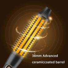 3-In-1 Straightening & Curling Hair Styler, Rapid Heating, 3 Temperature Settings, Ceramic Coating For Soft & Shiny Hair, Suitable For All Hair Types, Daily Styling, Fashion Styling Brush, Anti-Scald & Anti- Design, Holiday Gift - Multicolor - View 5