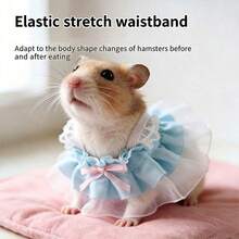 Cute Hamster Lace Princess Dress, Mini Floral Print Pet Clothing, Adjustable Lace Skirt Suitable For Hamsters, Gliders, Guinea Pigs, Small Rodents, Photography Props And Pet Parties - Multicolor - View 4