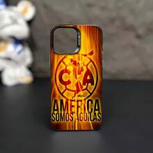 Tema del logotipo del águila llameante del Club Américafunda de teléfono Fundas compatibles con ,Apple,VIVO,OPPO,,, y Honor.Fabricadas en silicona TPU,ofrecen protección contra golpes y caídas. - Negro - Ver 2