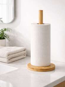 1 Hộp đựng khăn giấy bằng sợi tre, hộp đựng giấy cuộn để bàn độc lập cho nhà bếp, hộp đựng giấy cuộn tiêu chuẩn bằng gỗ tự nhiên, đế chống trượt, hộp đựng khăn giấy kiểu dáng đồng quê đơn giản để bàn trong nhà bếp/nhà hàng/căn hộ/nhà nghỉ. - Nhiều màu - Xem 1