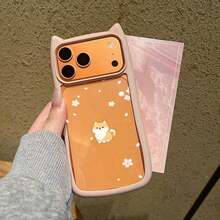 スマホケース  猫耳デザイン キャラクターイラスト 動物柄 可愛いデザイン 大人可愛い 女子向け  柔らかTPU 耐衝撃 傷防止 カメラレンズ保護 17pro Max/17pro/17/11/12/13/14/15/15Pro/15PluS/15Pro Max/16/16Pro/16PluS/16Pro Max/MIN/X/XR 対応 インスタ映え 大人上品 プレゼント - 蓝色 - チェックする 5