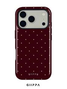 GIIPPA 这款手机壳采用酒红色底色搭配粉色波点图案设计，适用于 17 Pro Max，也兼容 16 Pro Max、15 Pro Max和14 Pro Max。韩版时尚趣味设计，适合11/12/13/14/15/75 Pro Max Plus等机型。优雅的设计男女皆宜，是圣诞节、情人节、复活节、婚礼季和生日送给女友的理想礼物。 - 彩色 - 查看 1