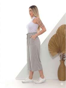 Women Pants - Light Grey - View 3
