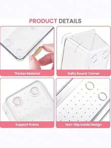 13/44PCS-Clear Plastic Drawer Organizers Set, 5-Size Versatile Bathroom And Vanity Drawer Organizer Trays, Storage Bins For Makeup, Bedroom, Kitchen Gadgets Utensils And Office - Transparenz - Übersicht 7