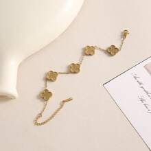 1pc Clover & Butterfly Double-Sided Bracelet, Suitable For Women, Valentine's Day Gift, Best Gift For Her, Holiday Gift - Multicolor - View 10