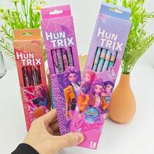 12 chiếc / 1 hộp Bút chì chủ đề 2B, Bộ sưu tập dành cho học sinh viết và hâm nóng, Giao hàng ngẫu nhiên - Nhiều màu - Xem 8
