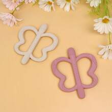 Infant Butterfly Teething Stick, Silicone Teether, Double Handle Teething Toy For Babies - Multicolor - View 9