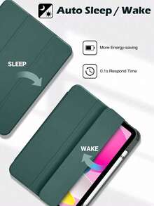 3-Fold Silicone Foldable Anti-Drop Tablet Protective Case With Pencil Slot, Suitable For IPad - Green - Green - View 5
