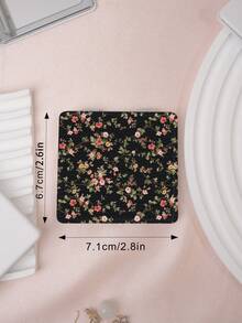 1pc Countryside British Style Floral Compact Makeup Mirror, Foldable, Lightweight, Portable, PU Leather, Suitable For Various Occasions, Travel, Gatherings, Work, School, Suitable For All Ages - MultiWarna - View 5