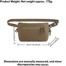1PC Large Capacity Tactical Pack, Convertible Waist & Shoulder Bag With Hook & Loop System, Outdoor EDC Organizer With MOLLE Back - Multicolor - View 3