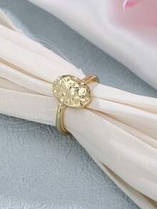 1 pieza de anillo de mujer vintage martillado, adecuado para uso diario, ocio, viajes y fiestas - anillo - Ver 6