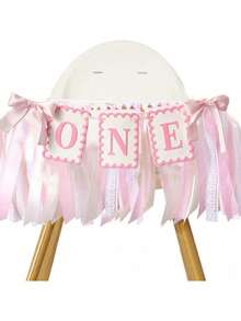 1st Birthday Chair Banner, Letter Banner, Backdrop, Boy/Girl 1st Birthday Ribbon Banner, Fairy Baby Photo Props Party Decor, Baby Shower, 1st Birthday Decoration, Pregnancy Announcement, 1st Birthday, Baby Shower Pacifier, Gender Reveal Party, Baby Shower Games - Multicolor - View 8
