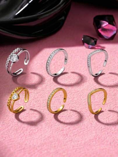 Adjustable Toe Rings Gold Plated Toe Rings CZ For Women,Band Open Tail Ring Beach Foot Jewelry For Women Men,Gold Silver Summer Beach Foot Jewelry