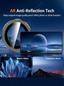 纯色黑色合金金属环钢化玻璃镜头保护膜套装，适用于Galaxy S26 Ultra，独立金属环钢化玻璃镜头盖，兼容Galaxy S26/S25 Ultra/S25/S24 Ultra/S24/S23/S22，9H钢化玻璃超清[强力粘合]防刮耐磨超薄透明镜头盖，黑色，母亲节礼物 - 黑色 - 查看 6