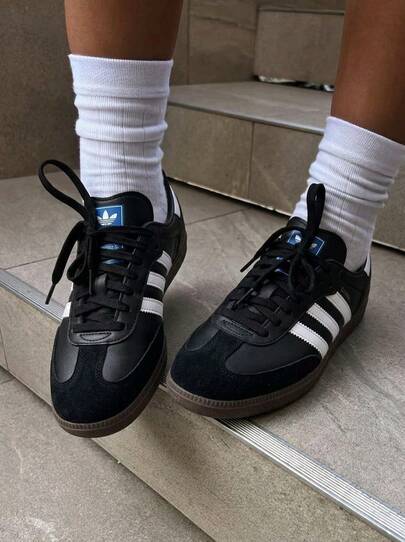 Adidas Samba Women Casual Shoes Casual Lightweight Cushioning Breathable Comfort Thick Sole Logo Skin-Friendly Versatile Daily Gym Commuting After-Work Leisure Travel Date B75807