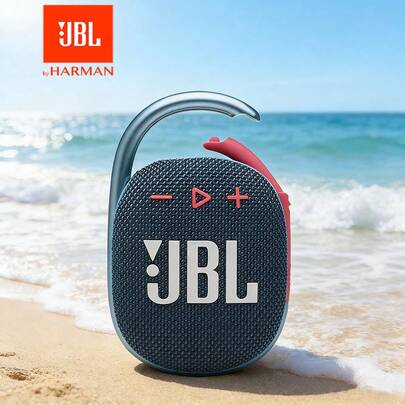  JBL Clip 4 便携式蓝牙音箱，迷你无线音箱，适用于家庭、户外和旅行，IP67 防水防尘，蓝粉色