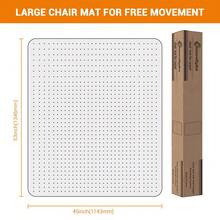 Alfombrilla antideslizante de alta resistencia para silla de oficina – Protector de suelo de plástico duradero para alfombra y madera – Deslizamiento fácil para sillas de ordenador y gaming, rectangular, 45" x 53" – Clavos convexos de 2 mm - Clavo cuadrado de 2 mm - Ver 3