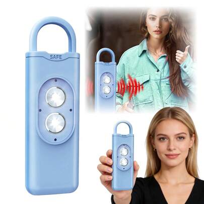 130dB Personal Safety Alarm Keychain With LED Strobe Light, Emergency Security Siren For Women & Students