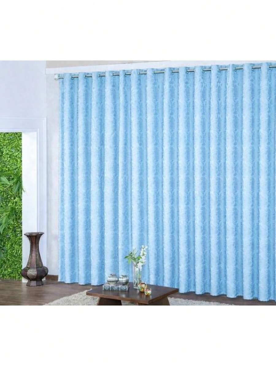 High-End Jacquard Curtain - 淺藍色 - 查看 1