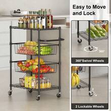 Storage Island & Carts - Black - View 4
