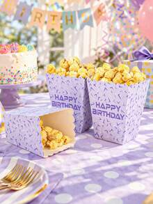 10个装 K-Pop 女孩组合生日爆米花盒，K-Pop 设计一次性食品容器，零食盒，薯条盒，糖果盒，生日礼物包装盒，K-Pop 生日派对餐具食品盒，K-Pop 派对装饰，厨房餐桌装饰，K-Pop 生日派对装饰，K-Pop 派对，女孩生日派对用品，生日礼物，派对礼品 - 紫色閃電 - 查看 8