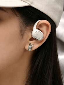Headset Bluetooth Satu Telinga yang Modis, Desain Kait Telinga, Nyaman dan Tahan Lama, Cocok untuk Penggunaan Sehari-hari, Perjalanan, Berkemah, Liburan dan Aktivitas Luar Ruangan, Kompatibel dengan Ponsel, Komputer, Tablet dan Perangkat Lainnya - View 3