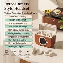 新款真無線夾耳式運動藍牙 6.0 耳機，音樂掛耳式、舒適 TWS HiFi Dolby 低音立體聲 HD 通話耳機，適用 Android 和 手機、遊戲耳機，情侶商務智能耳機，適合作為禮物 - Q87 - 查看 8