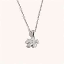 VKHK 1 chiếc dây chuyền mặt hoa bằng thép không gỉ mạ vàng 18K đính đá Zirconia lấp lánh, thích hợp cho nữ giới đeo hàng ngày và trong các dịp cưới hỏi, làm quà tặng. - Vòng cổ mặt dây chuyền - Xem 4