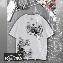 Premium 100% Cotton T-Shirt ASHSTAR "Gothic Y2K" - 白色 - 查看 2