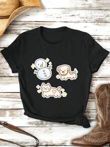 Women T-Shirts - Black - View 2