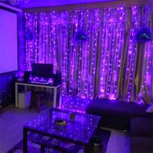 1pc, 3x1M/3x2M/3x3M, Holiday Hanging Decor Lights, USB Powered, Fairy String Lights With Remote Control, 100/200/300 LEDs, Multiple Lighting Modes, Suitable For Christmas, Indoor, Halloween, Thanksgiving, Mother's Day, Bedroom, Wedding, Party Decoration - USB Curtain Light - View 13