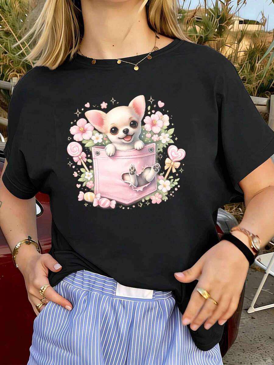 Women T-Shirts - Black - View 1