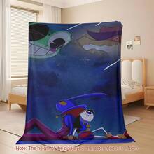 TADC Frog Jax Flannel Throw Blanket, The A-Amazing D-Digital Circus Cartoon Art Design, Soft Cozy Reversible Plush For Couch, Unique Pop Culture Gift For Fans,  Wall Home Decor For Bedroom Living Room - 多色21 - 查看 11