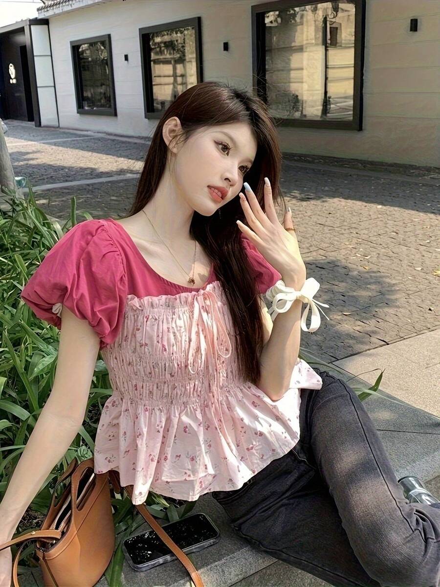 Women Tops - Rose Red - View 1