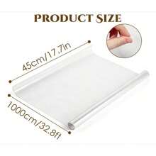 1卷透明耐热耐油厨房贴纸，自粘可移除保护膜，防污防刮，适用于家居墙壁、瓷砖、炉灶、桌子、家具保护、厨房墙面、家具保护膜 - 家具膜 - 查看 7