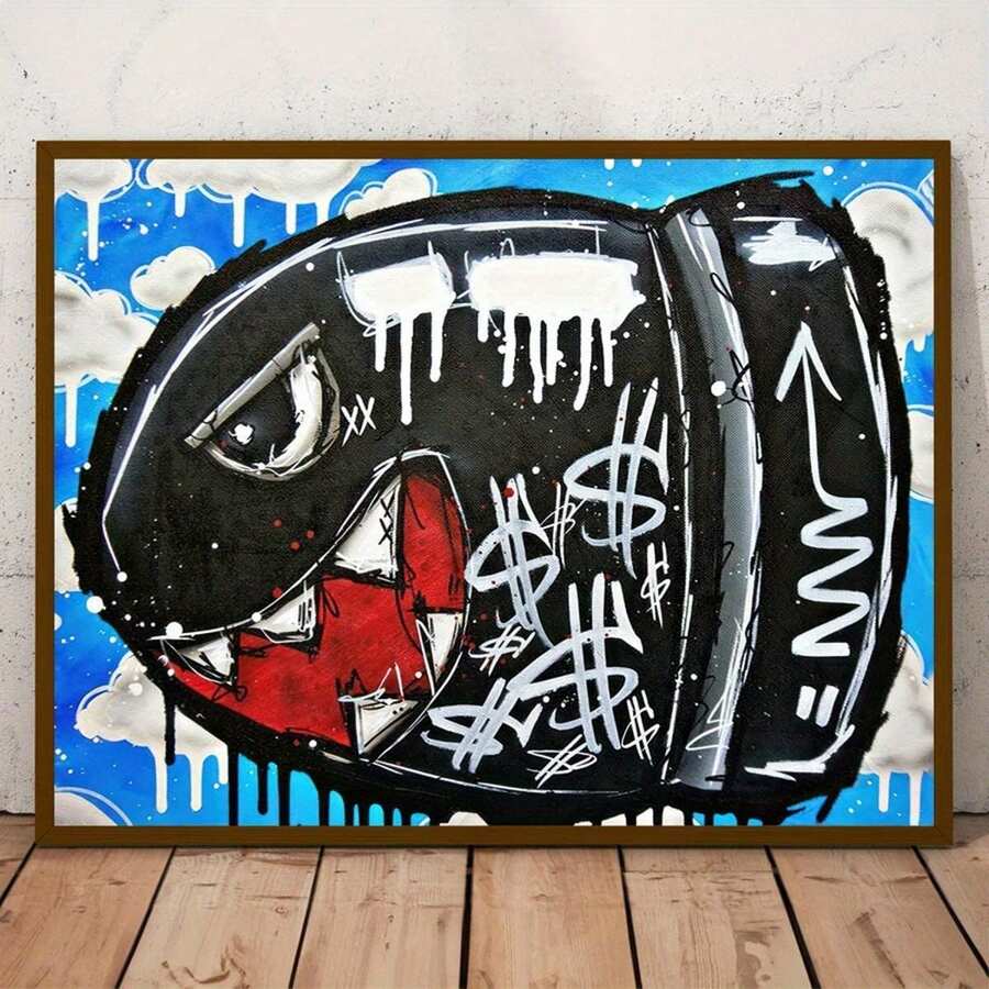 1pc Canvas Poster, Bullet Bomb Art Poster,Street Art Wall Art For Living Room, Wall Decor For Bedroom, Home Decor Room Decor Frameless - Multicolor - View 1