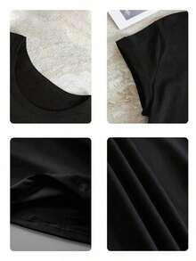 Short-Sleeved T-Shirt With Cherry Print - 黑色 - 查看 3
