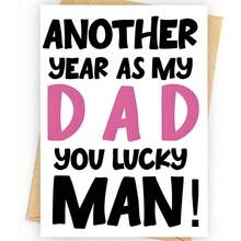 1 Set - Tarjeta del Día del Padre de moda con sobre, Tarjeta de felicitación del Día del Padre divertida, Tarjeta de cumpleaños, Tarjeta de aprecio al padre humorística, Regalo perfecto para el padre, esposo - A - Ver 6
