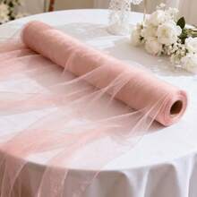 1捲超長透明網格布,多色可選,DIY手工、婚禮裝飾、窗簾與服飾、家居裝飾、婚禮儀式、椅子裝飾、透明背景布,適用於婚禮、派對、天花板裝飾 - DIY裝飾網紗 - 查看 12
